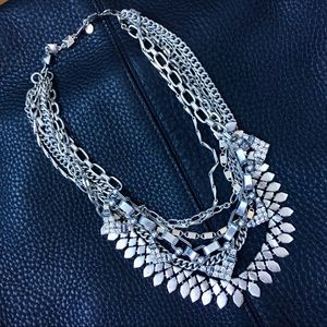 Stella & Dot Silver Sutton Multilayered Necklace